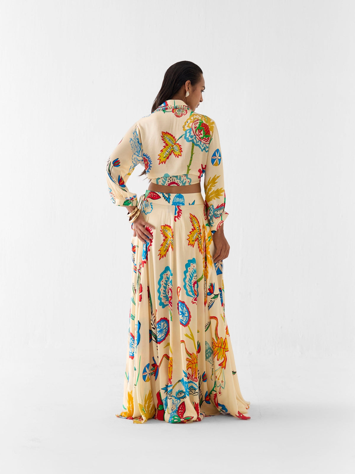 Tropical Floral Maxi Skirt Set
