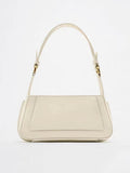 Square Faux Patent Finished Shoulder Bag