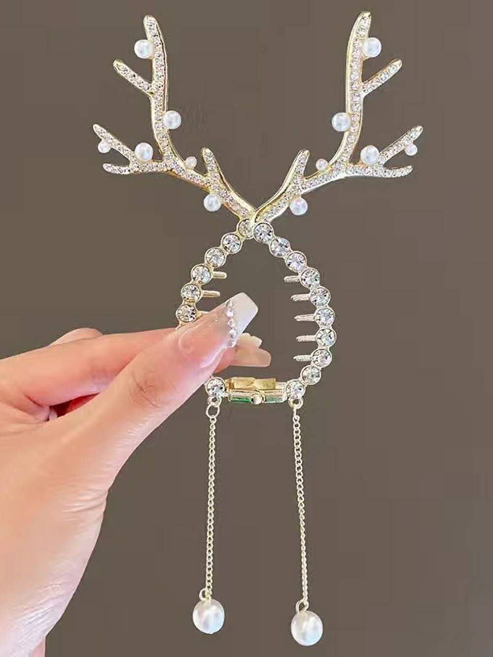 Chic Antler Tassel Hair Clip