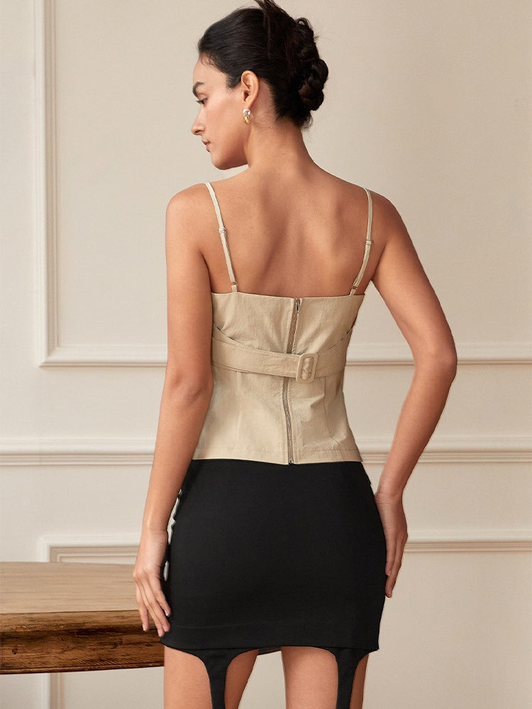 Designer Sash Tie Top