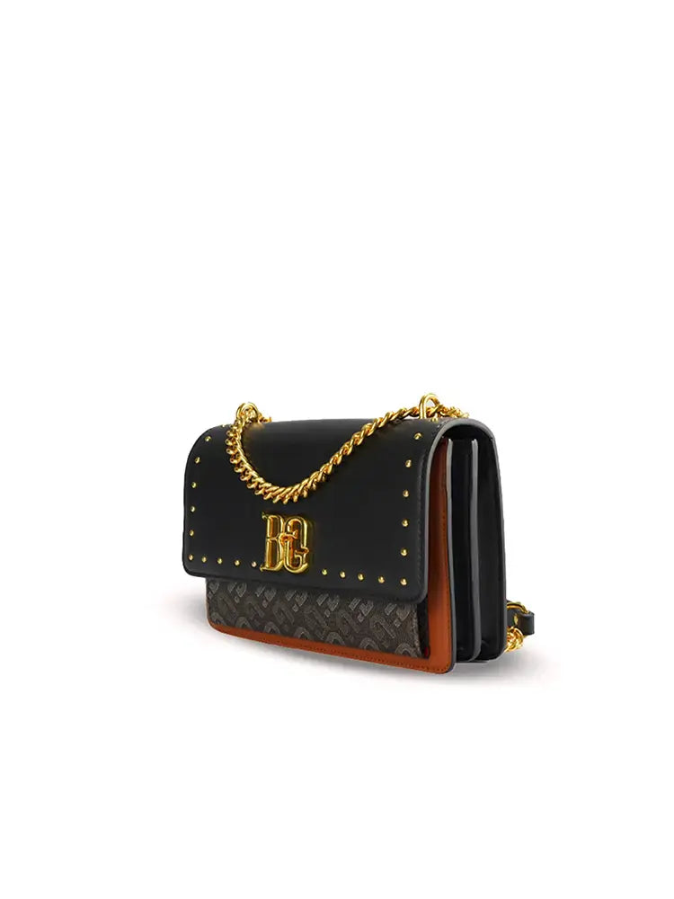 Studded Chain Crossbody Mini Box Bag