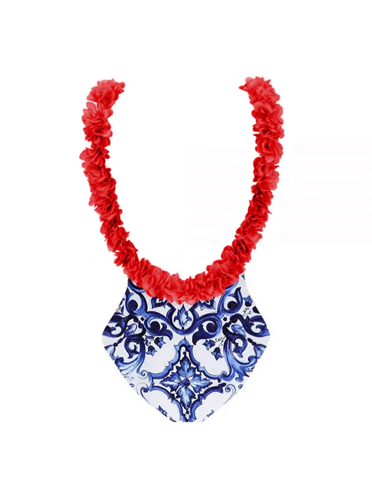 Reversible Colorblock One-Piece with Appliqué