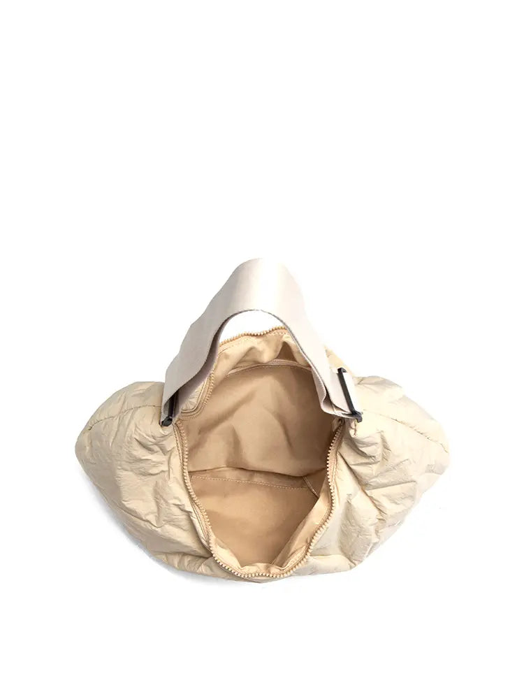 New Lightweight Ruched Hobo Crossbody Bag