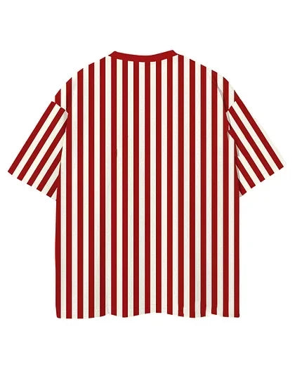 Red Sardine Print Short Sleeve T-Shirt