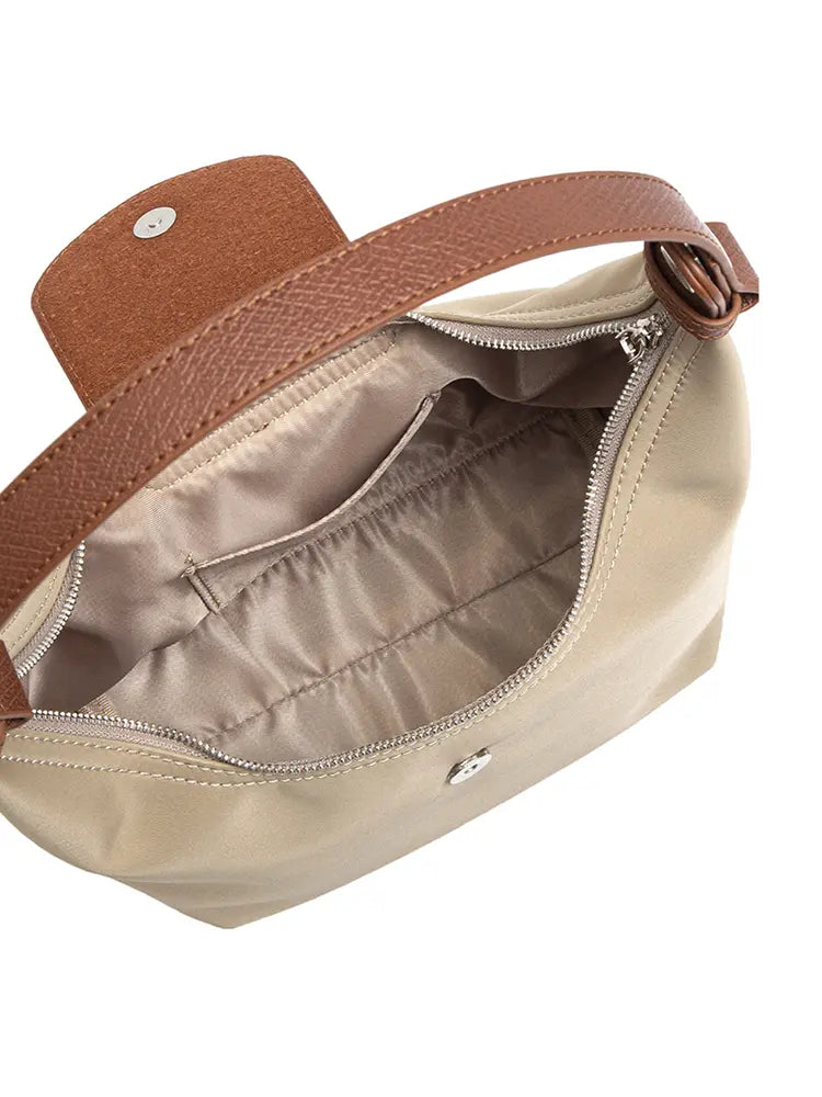 Colorblock PU Leather Dumpling Shoulder & Crossbody Bag