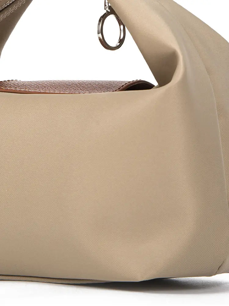 Colorblock PU Leather Dumpling Shoulder & Crossbody Bag