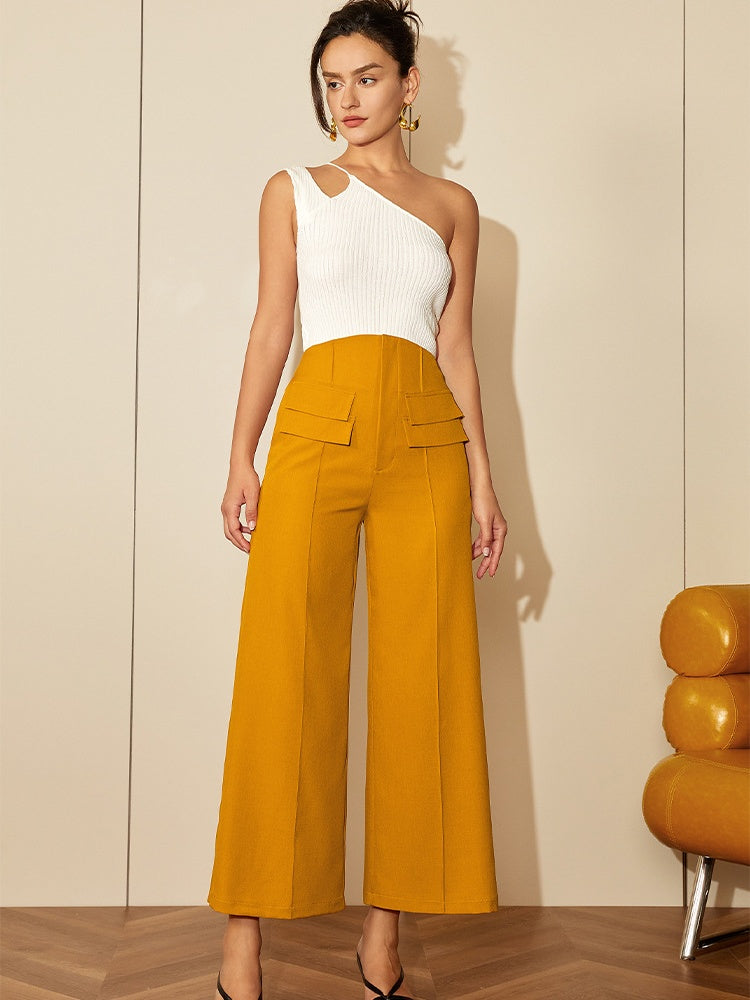 Single-Strap Asymmetric Knit Top