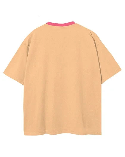 Pink Fish Print Short Sleeve T-Shirt