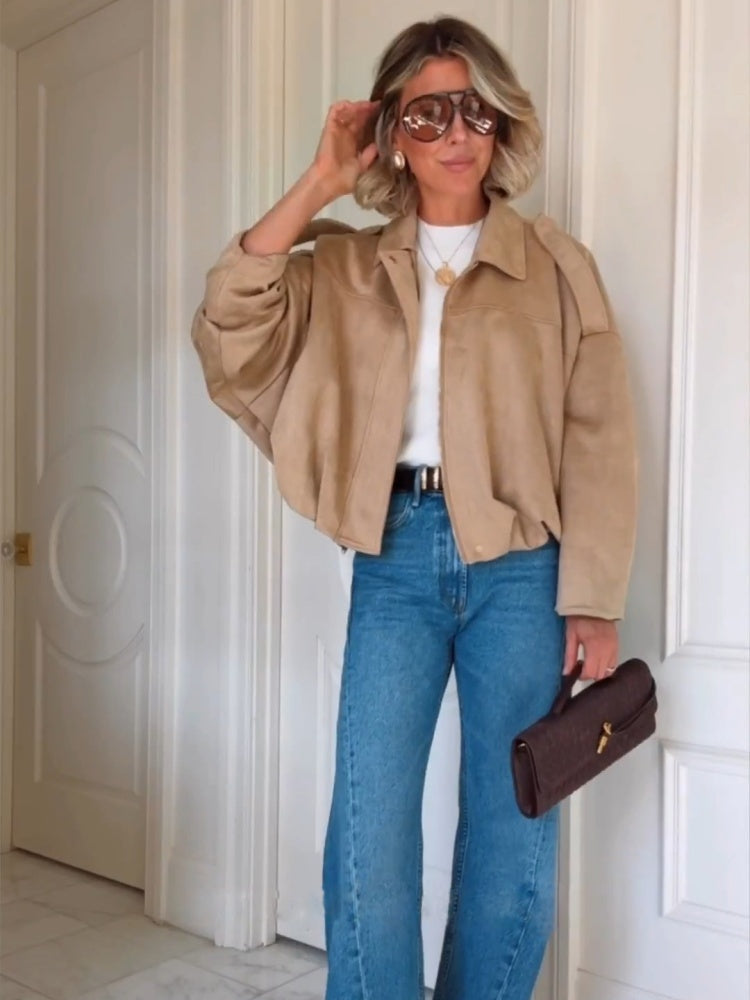 Oversized Batwing Wool Jacket