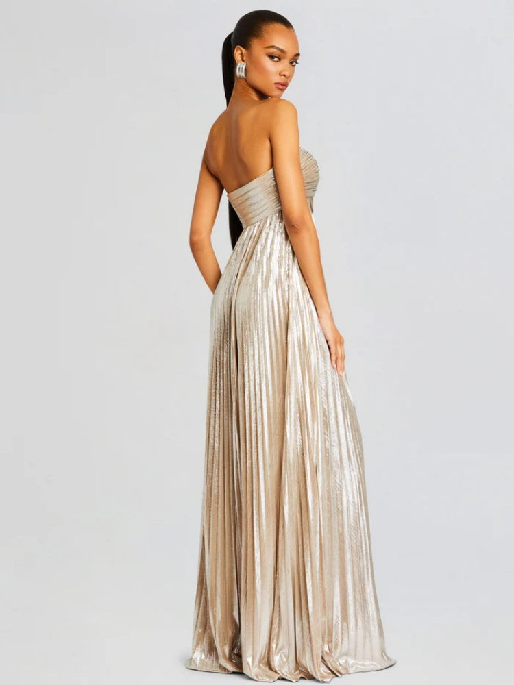 Sophisticated Knotted Slit Evening Gown