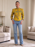 Mustard Jungle Jacquard Jacket