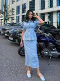 Fitted Top   Skirt Set