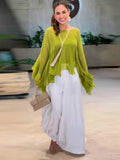 Flare Sleeve Long Pants Set