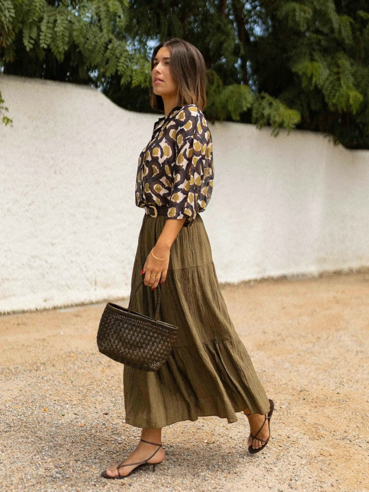 Floral Shirt & Skirt Set