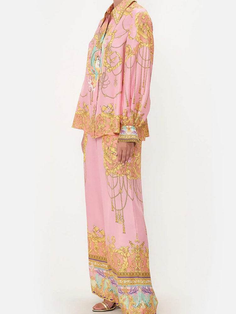 Pink Tropical Print Set