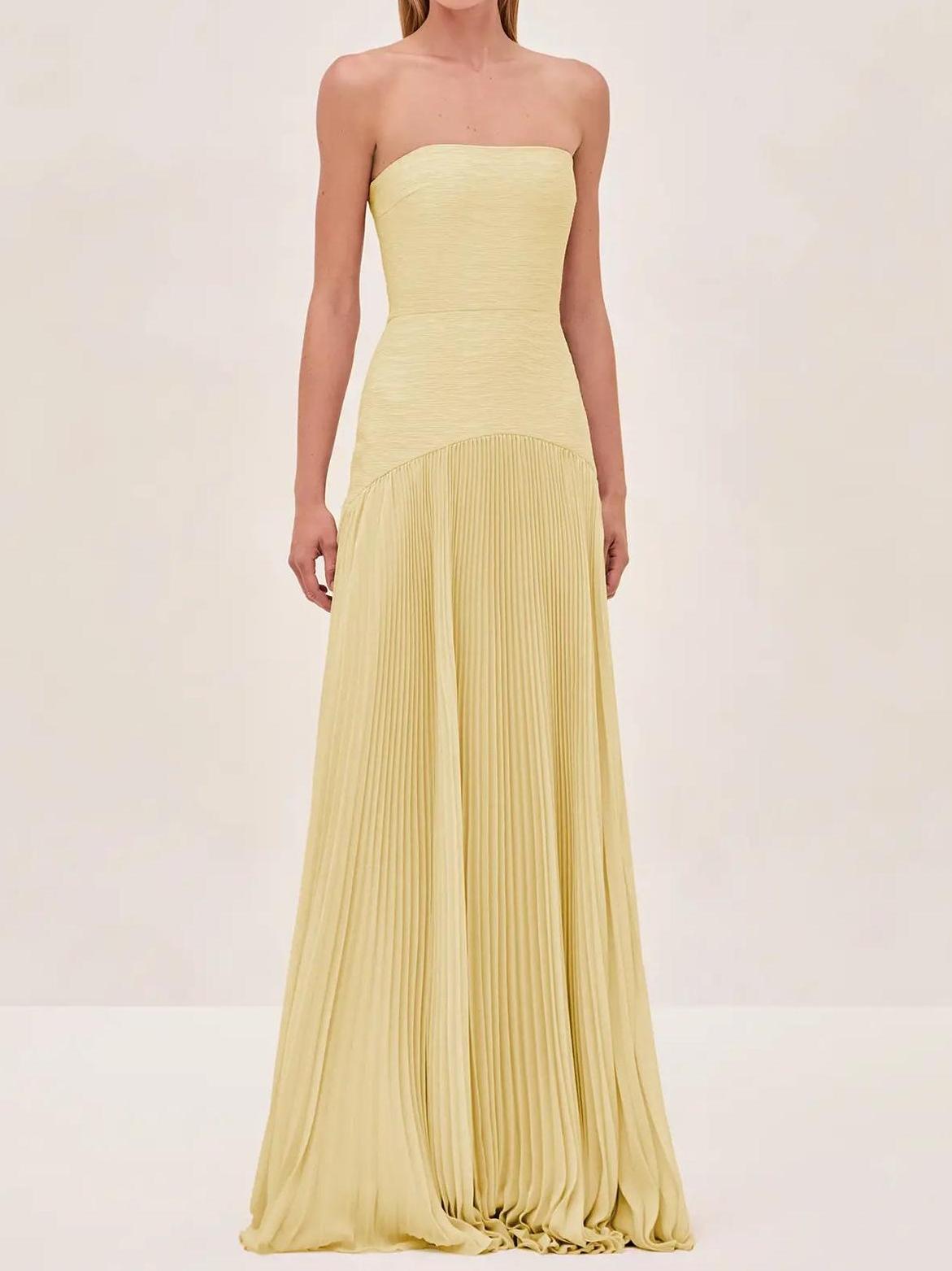Susan Sunshine Yellow Maxi Dress