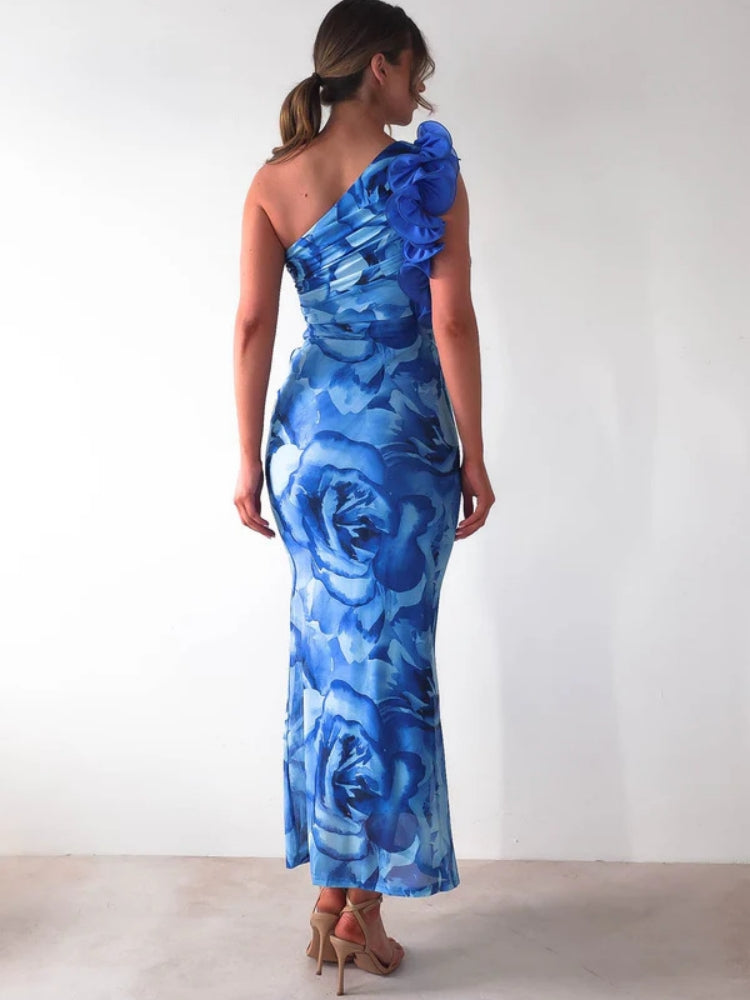 Three-dimensional Flower Slim Sexy Dress