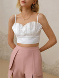 Pleated Bandeau Crop Top