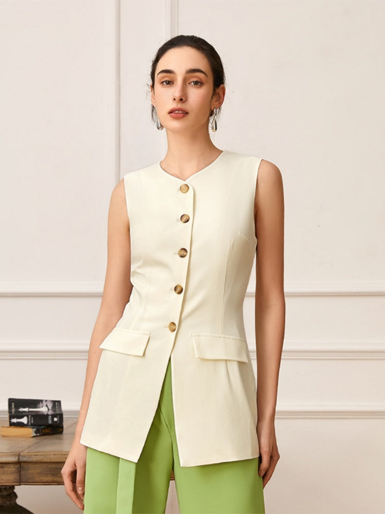 Niche Crewneck Sleeveless Niche  Cardigan Vest Shirt