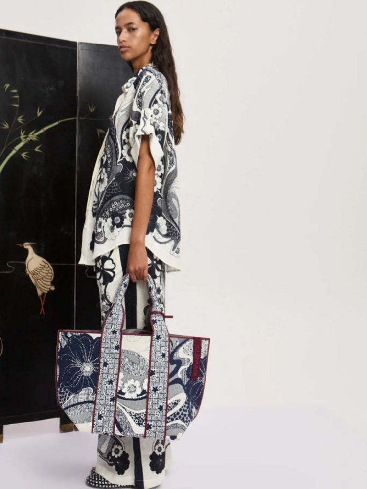 Stylish Linen Printed Pants Set