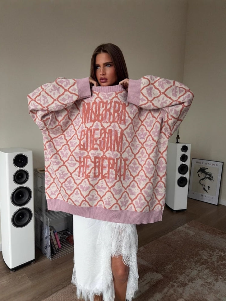 Letter Print Pullover
