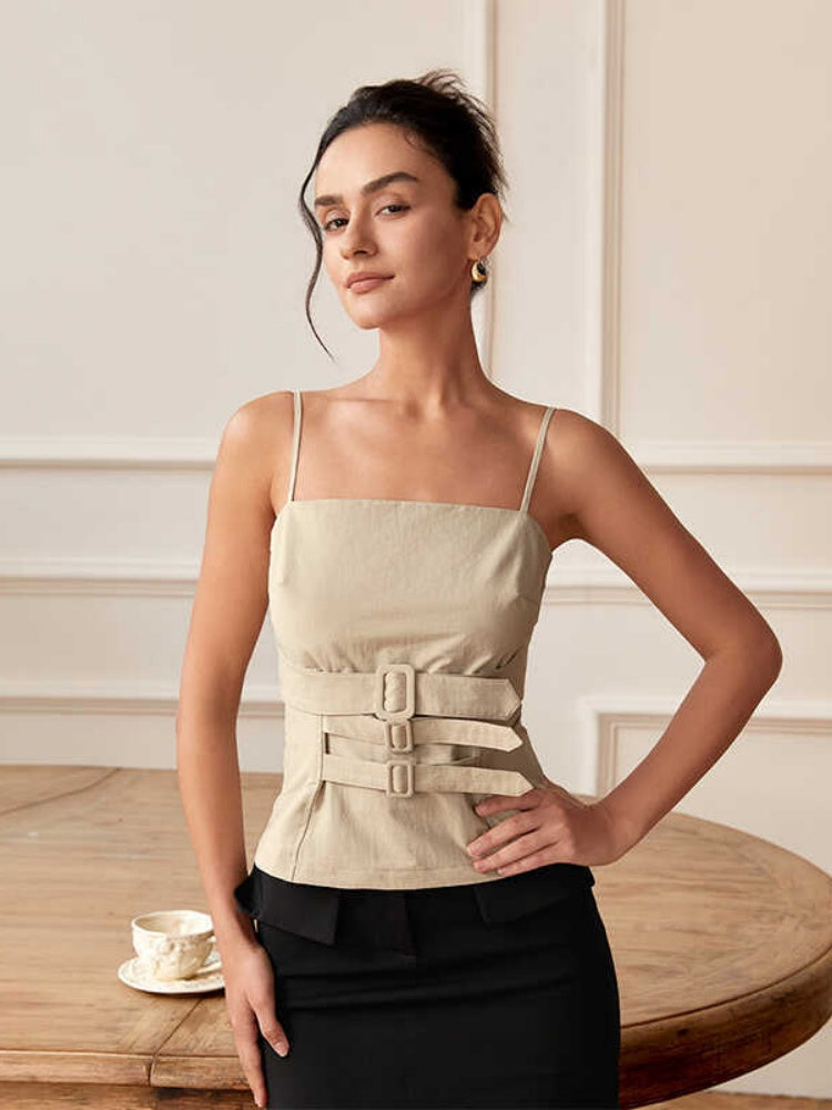 Designer Sash Tie Top