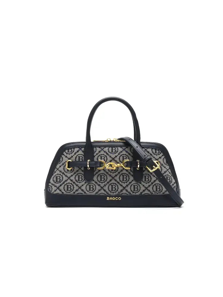 New Embroidered Stitch Detail Top Handle Bag