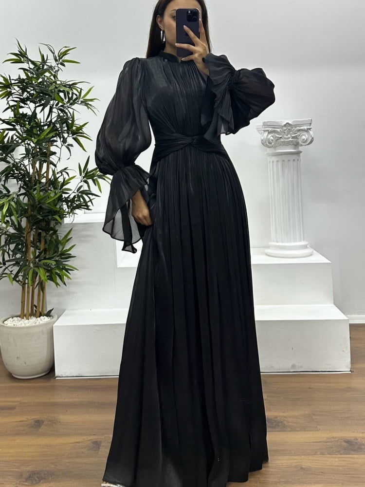 French  Inspired  Waist  Maxi Dress