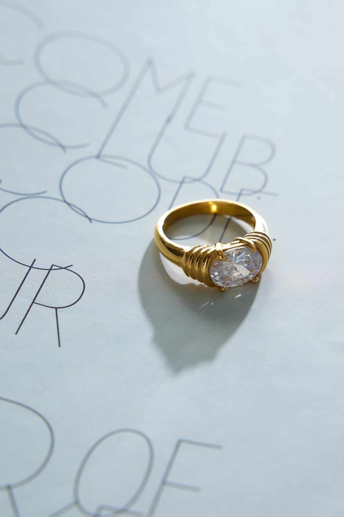 18k Gold Plated The Only Girl Ring Gold