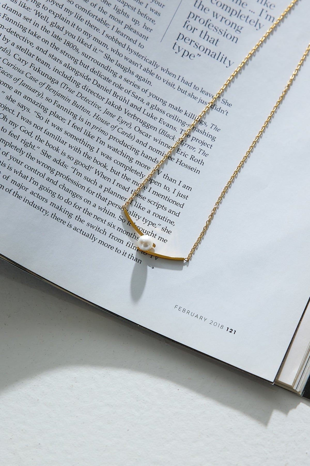18k Gold Plated Luxe Pearl Necklace Gold