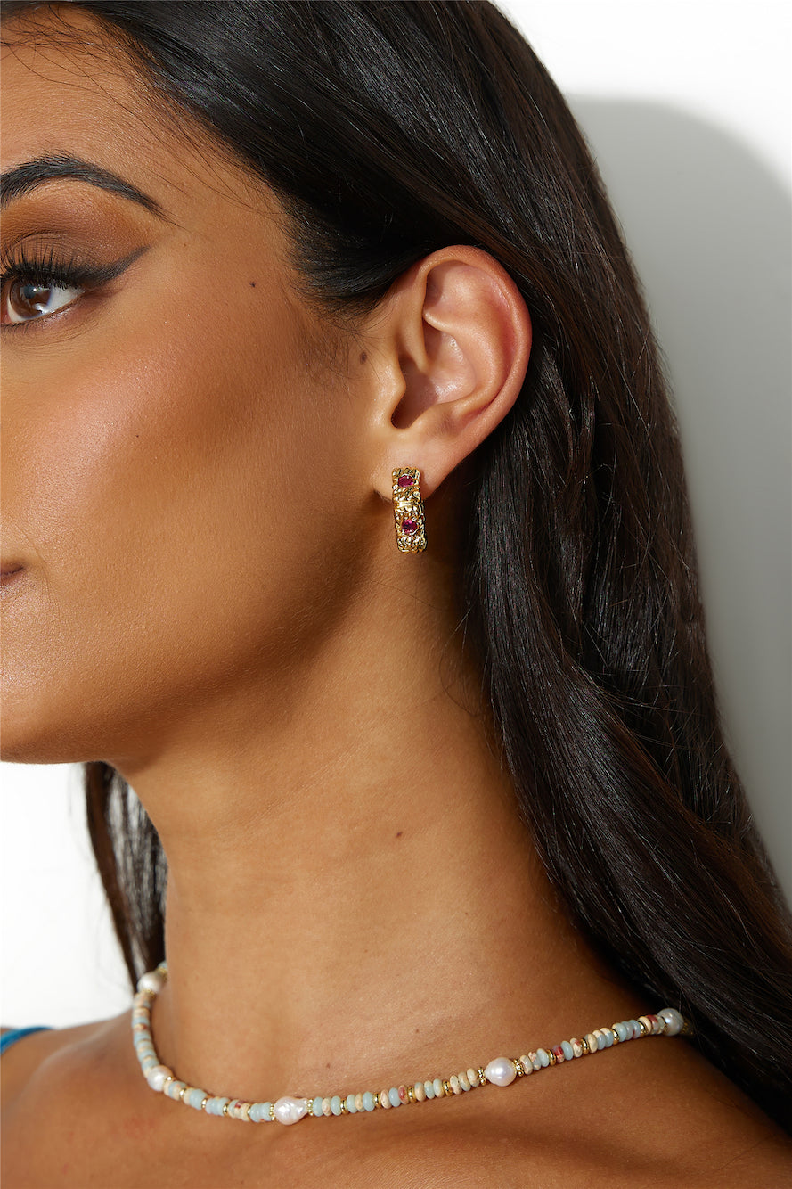 18k Gold Plated Gorg Gems Earrings Gold