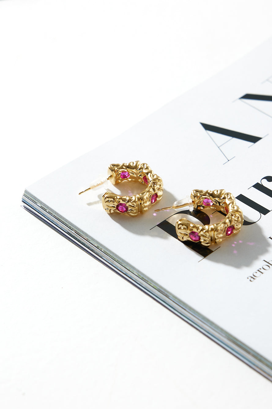18k Gold Plated Gorg Gems Earrings Gold