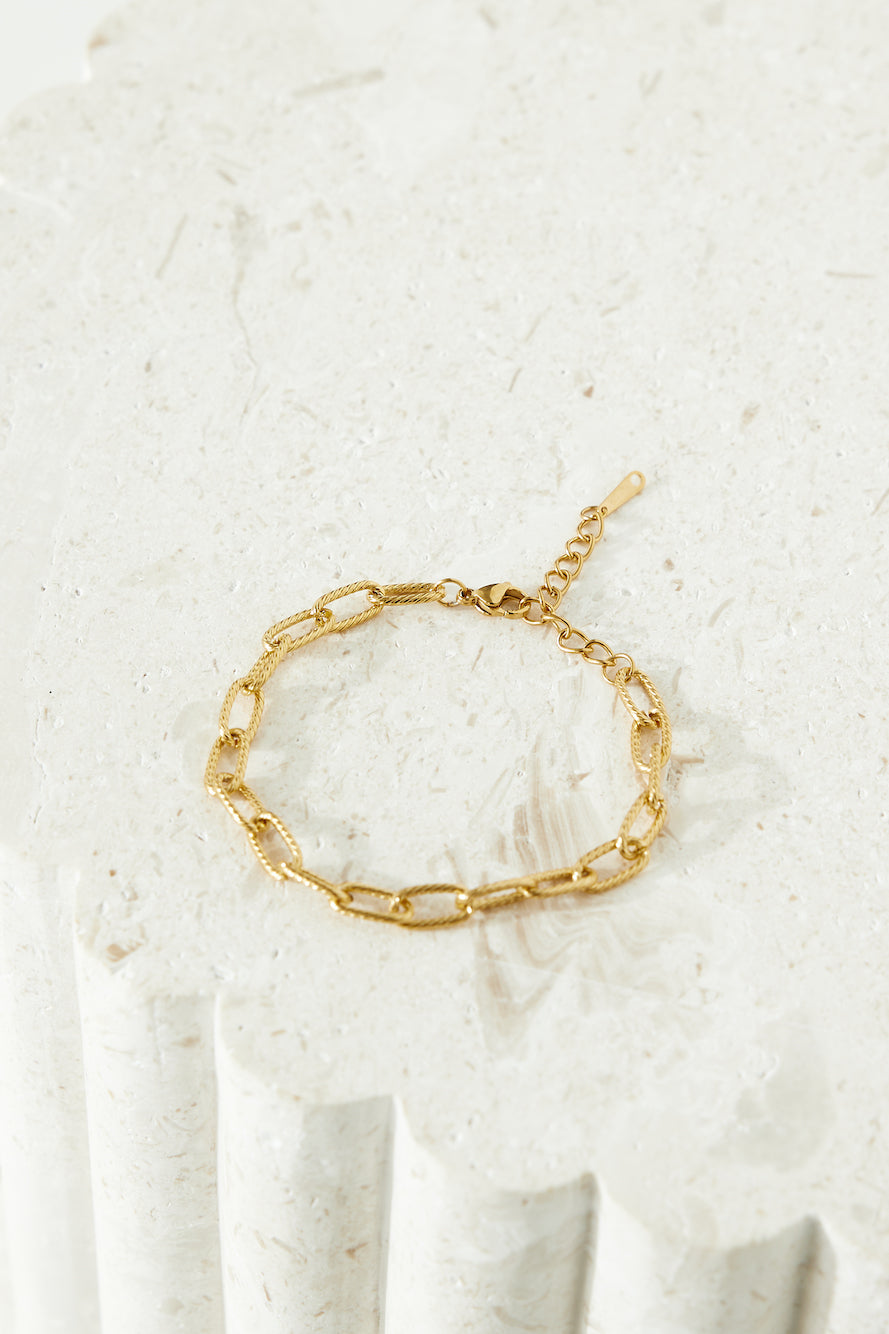 18k Gold Plated Chain Of Luxe Bracelet Gold