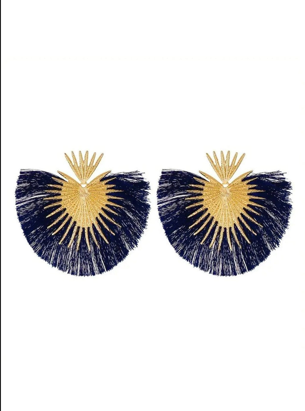 Fan-shaped Tassel Earrings