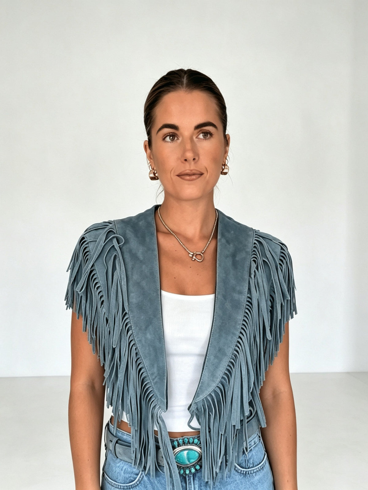 Western Fringe Crop Coat