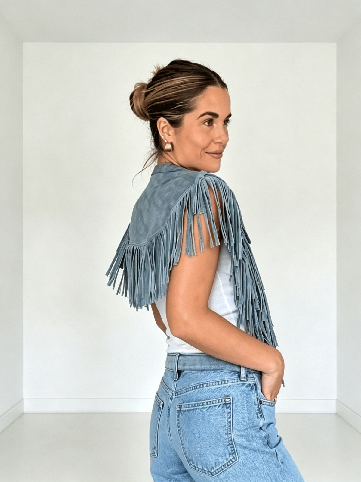 Western Fringe Crop Coat