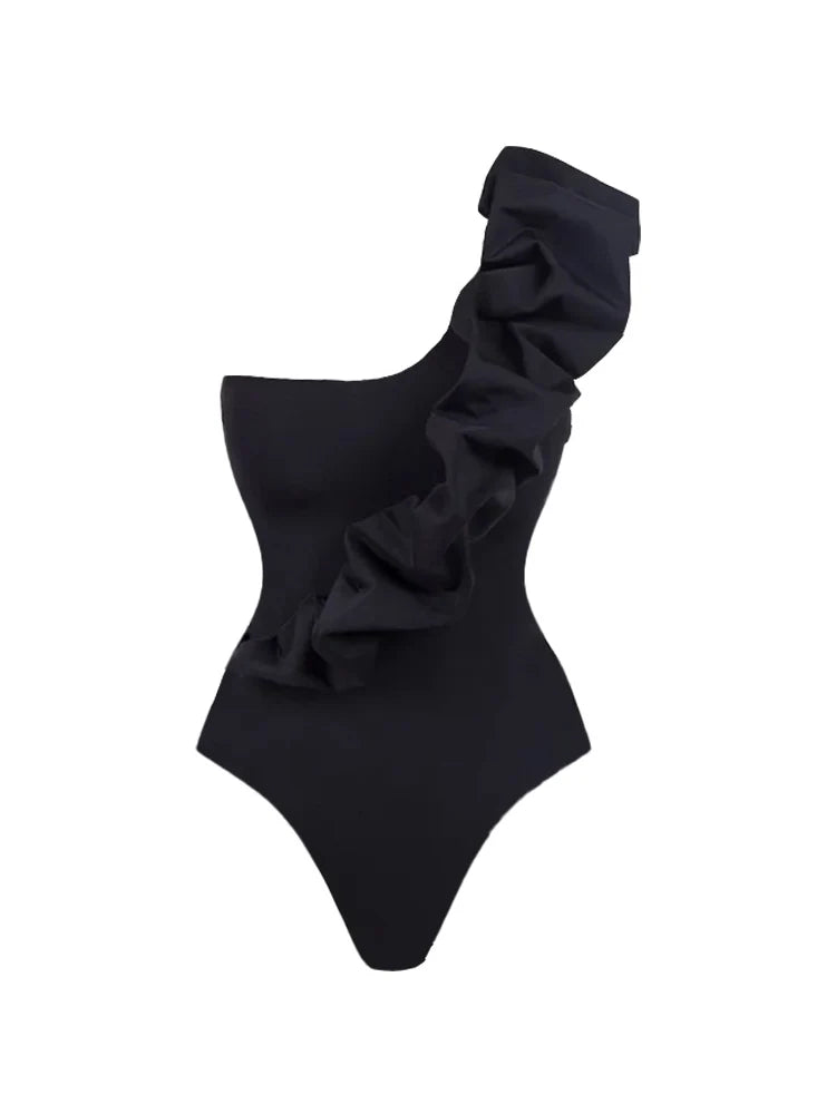 Solid One-Piece Swimsuit