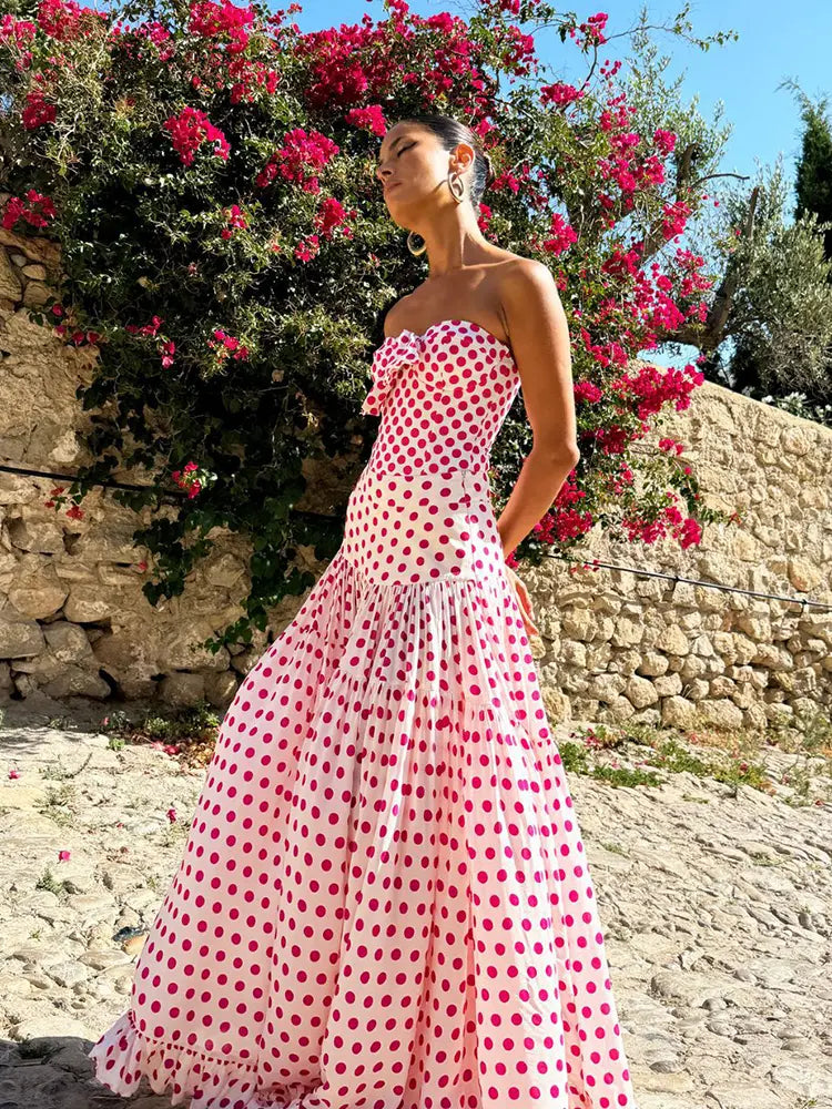 Pink Printed Skirted One-Piece Swimsuit Set