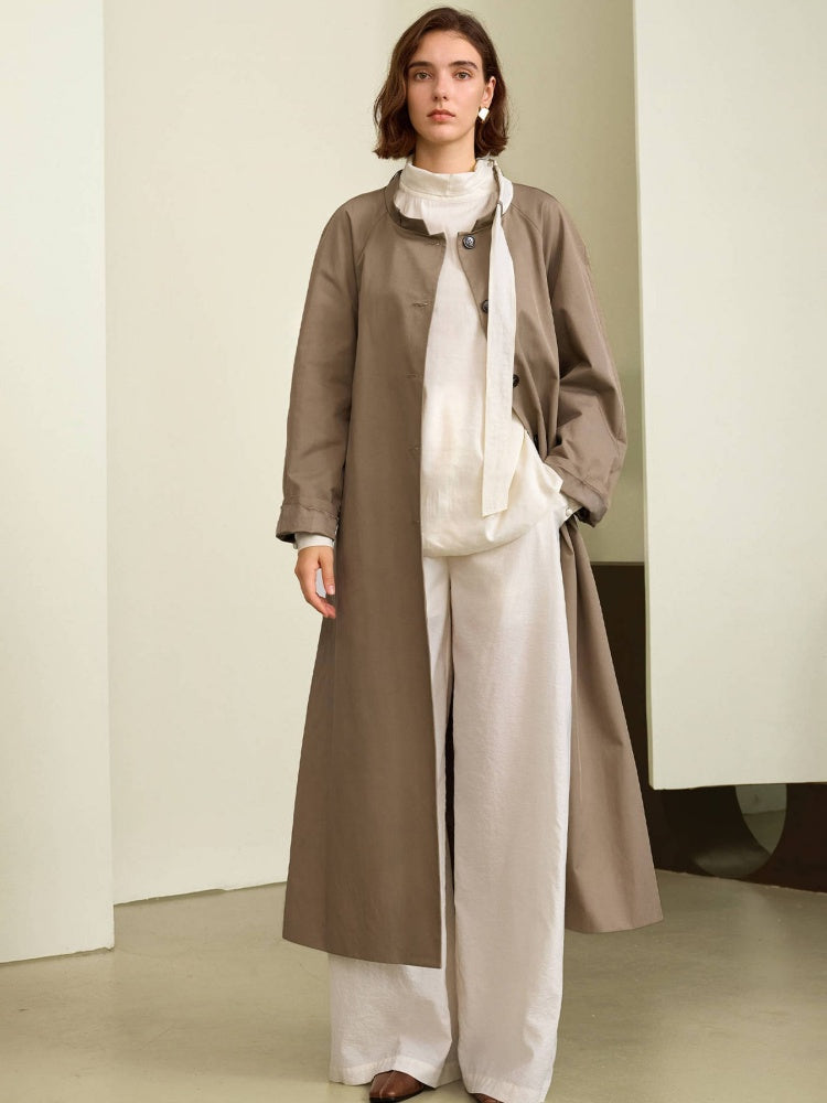 Classic Belted Vintage Trench Coat