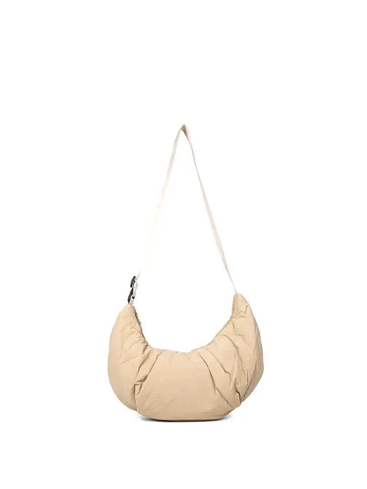 New Lightweight Ruched Hobo Crossbody Bag