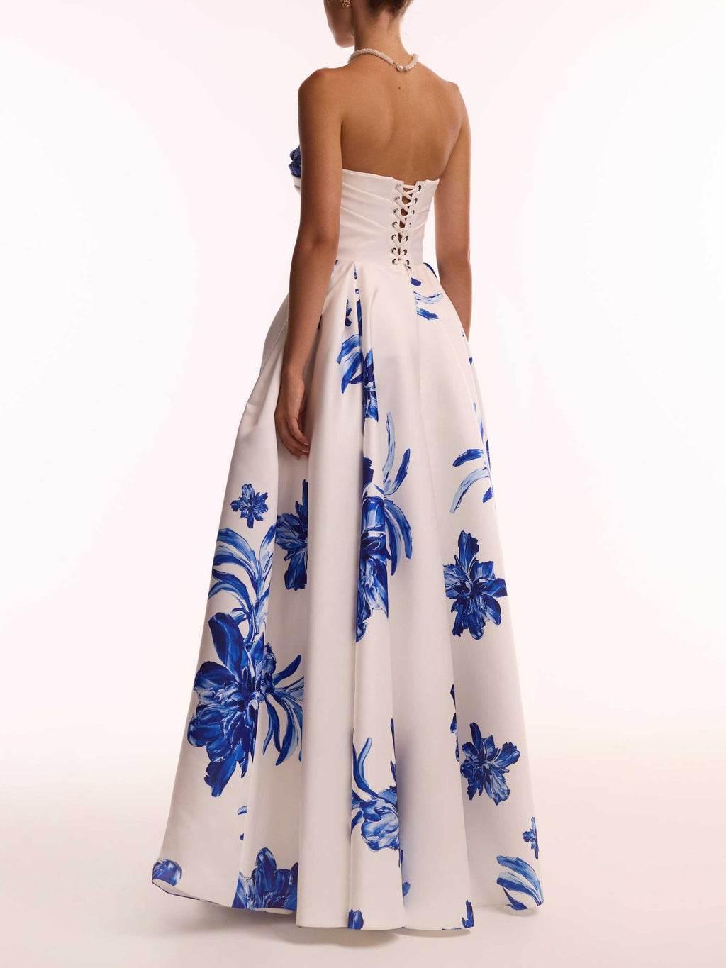 Elegant Off-The-Shoulder Ruffled Fitted Floral Print Maxi Dress