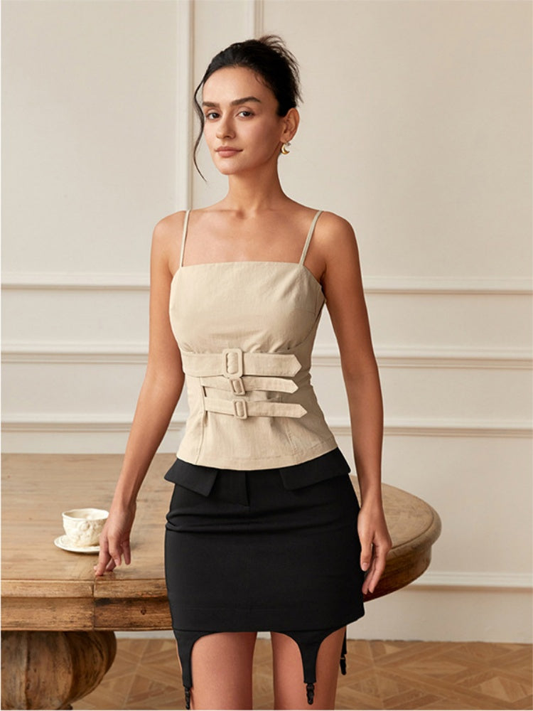 Designer Sash Tie Top