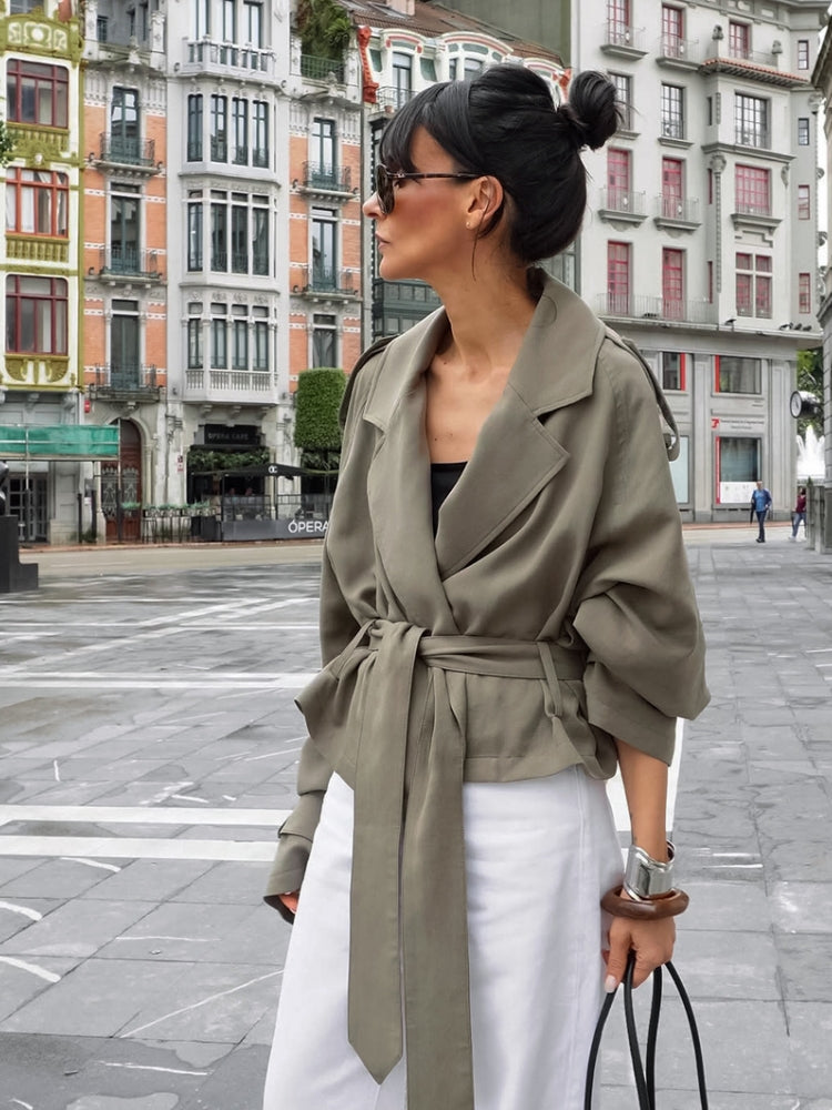 French Lapel Trench Coat