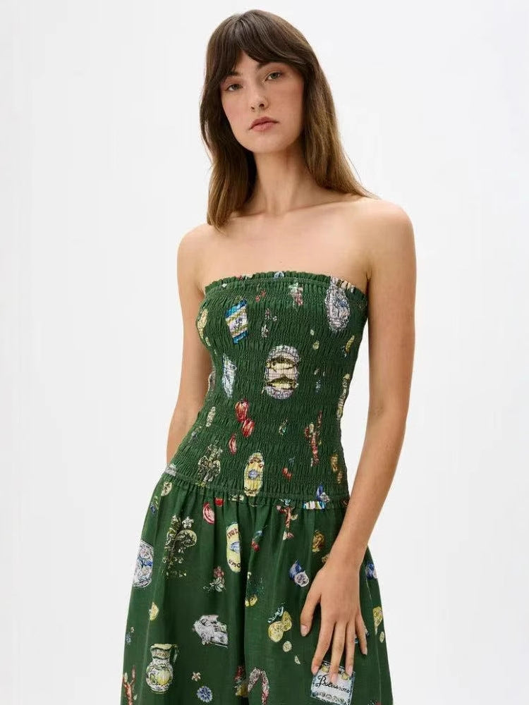 Strapless Wrap Maxi Dress