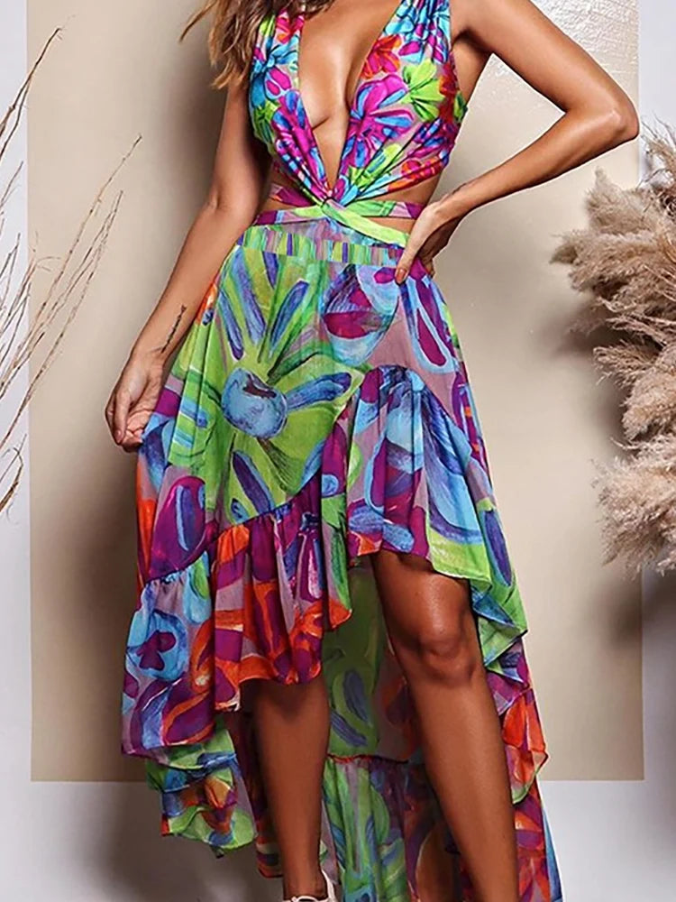 Printed Swimsuit Set for Women