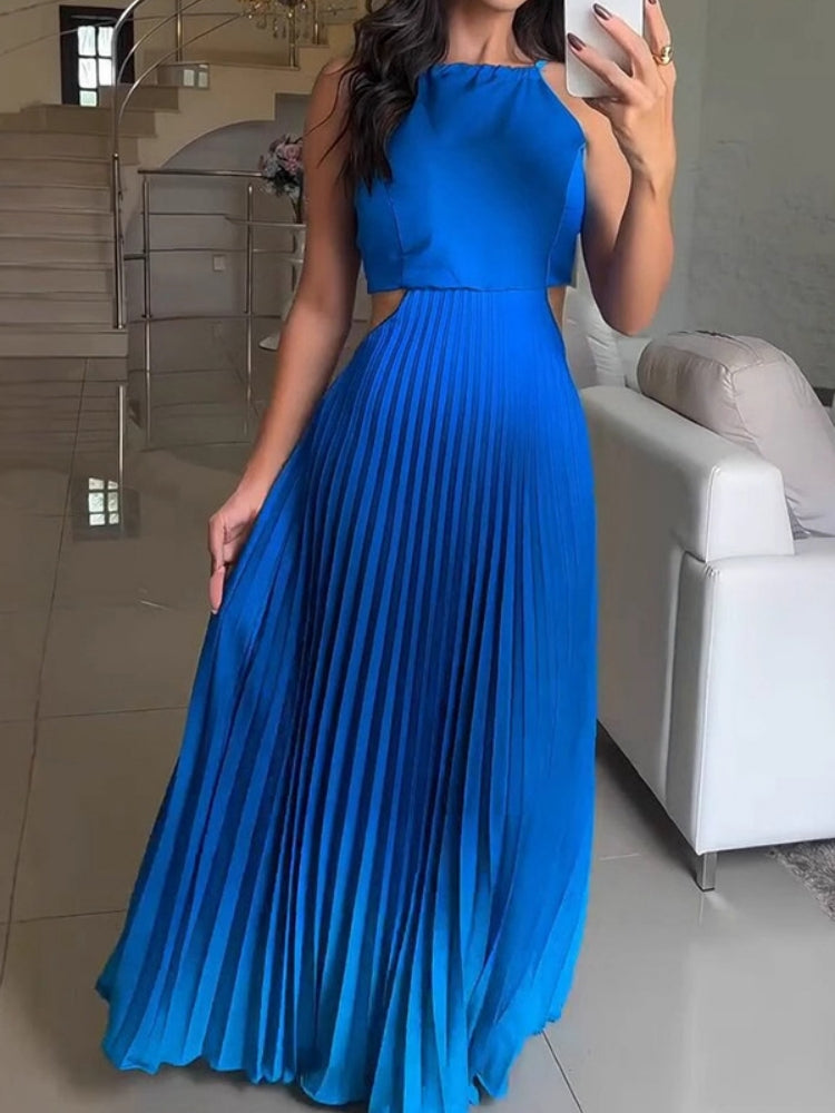 Gradient Halter Neck Dress