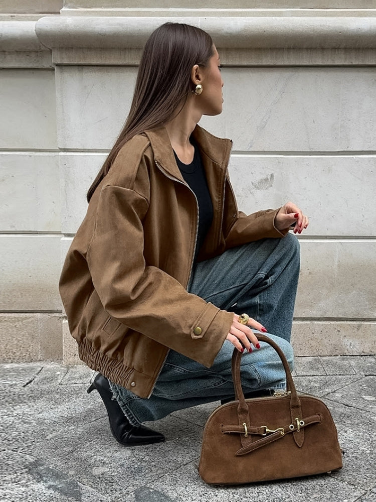 Casual Suede Overshirt