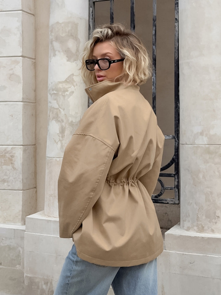 Mid-Length Casual Windbreaker