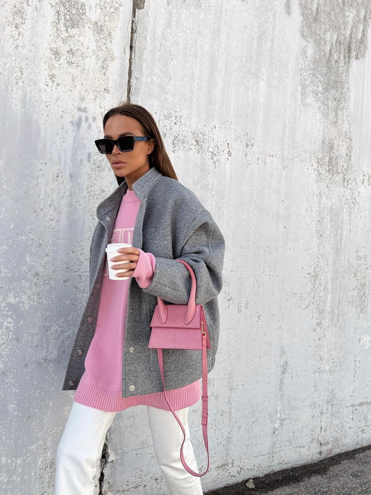 Wool Stand Collar Jacket