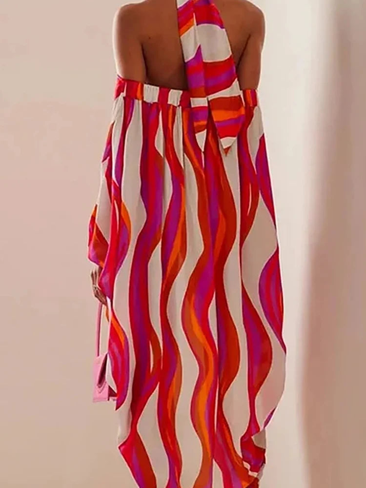Halter Swimsuit and One Shoulder Bikini